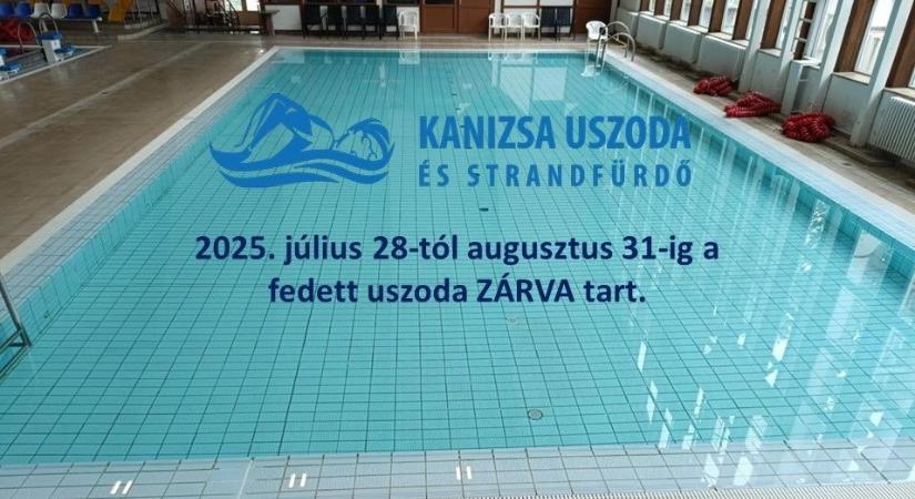 Felújítások miatt augusztus végéig zárva lesz a kanizsai fedett uszoda