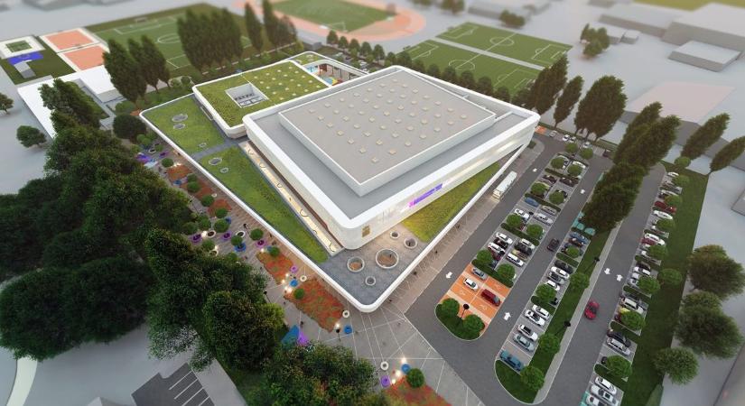 Újabb állomásához érkezett Szekszárd új multifunkcionális sportcsarnoka