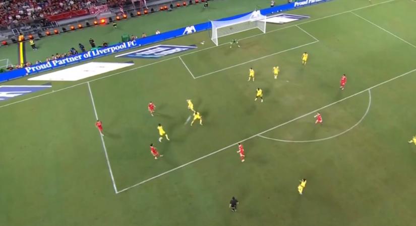 Szoboszlai a tizenhatos sarkától lőtte ki a hosszú felsőt a Milan ellen