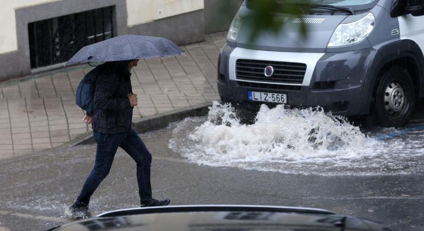 Egymást érik a villámárvizek Somogyban, 15 fokot esett a hőmérséklet