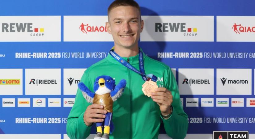Böndör Márton bronzérmet nyert rúdugrásban az Egyetemi Világjátékok zárónapján