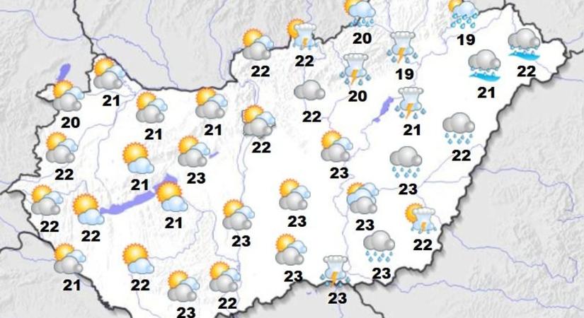 Napos, gomolyfelhőkkel tarkított időnk lesz hétfőn