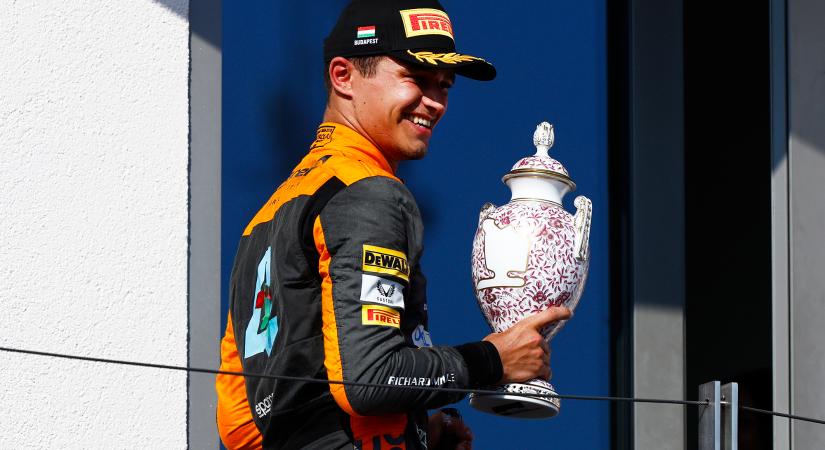 Itt a trófea, amit akár idén is összetörhet Lando Norris a Magyar Nagydíjon