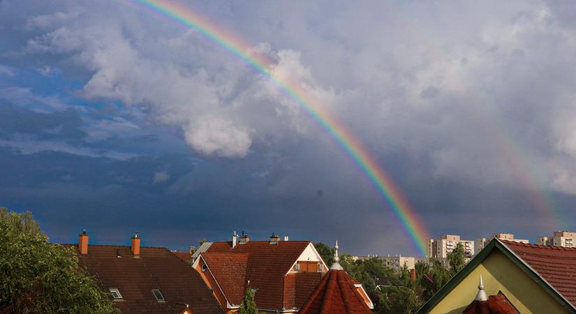 Gyönyörű szivárvány ragyogott Debrecen egén