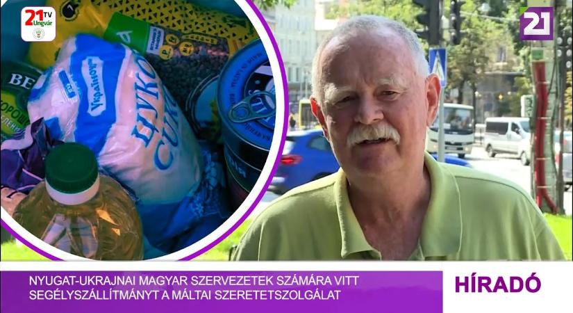 Nyugat-ukrajnai magyar szervezetek számára vitt segélyszállítmányt a Máltai Szeretetszolgálat (videó)