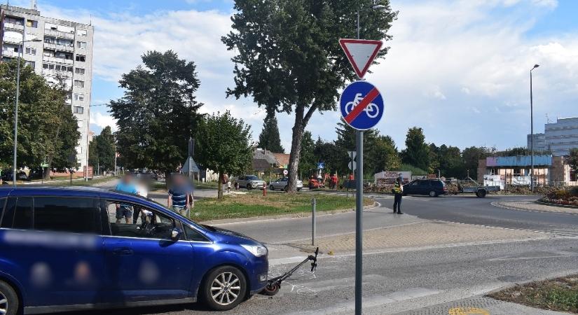 Vádemelés: elektromos rolleres és autós ütközött Nagykanizsán