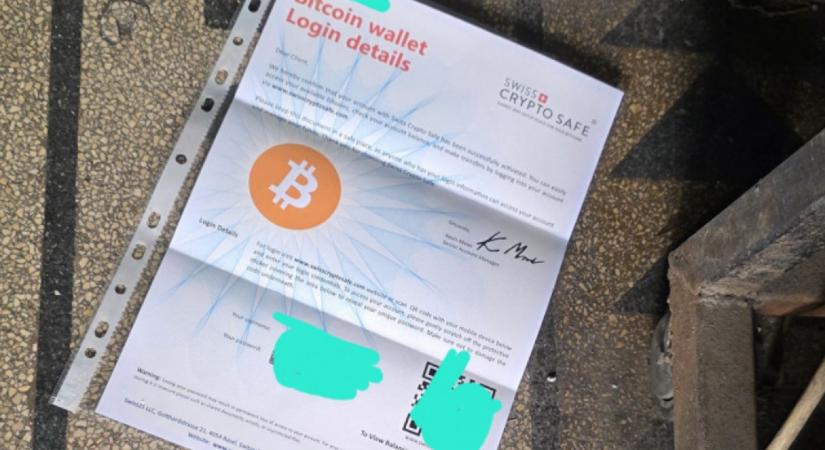 Vigyázz, ha papírra nyomtatott, bitcoinos témájú levelet találsz az utcán elejtve, mert ez egy újfajta csalás lehet