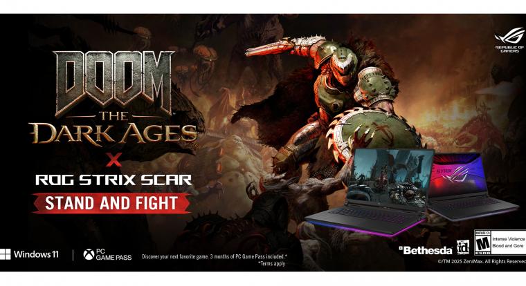 Zsákolj be DOOM: The Dark Ages játékkódot az ASUS és a GS játékán!