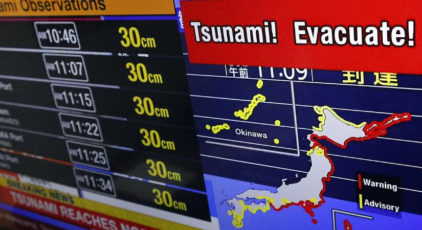 Lecsapott a cunami Japánra: leállítják az atomreaktorokat, riadót fújtak Hawaiitól Kaliforniáig