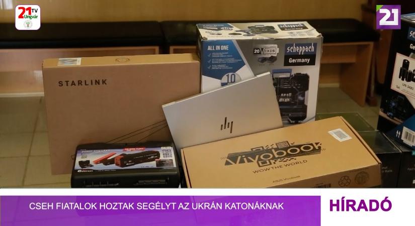 Cseh fiatalok hoztak segélyt az ukrán katonáknak (videó)