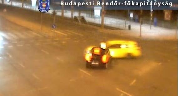 Bedrogozva okozott balesetet egy taxis Budapesten – videó