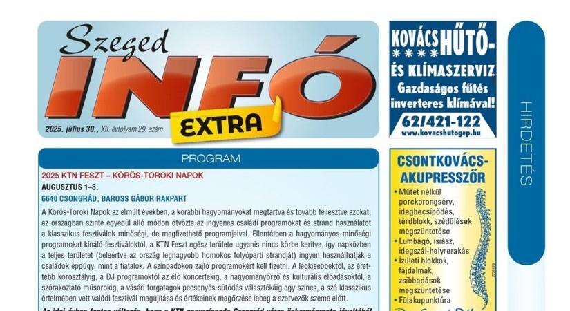 Szeged Infó 2025.07.30-i lapszáma