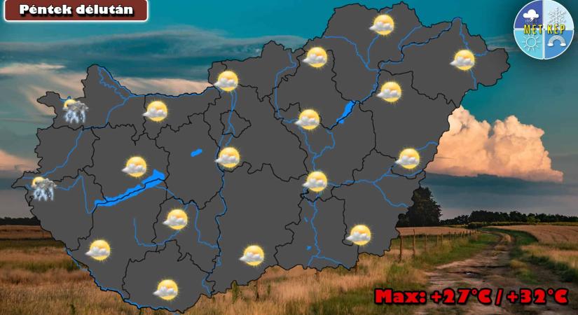 Délutántól érkezhetnek zivatarok