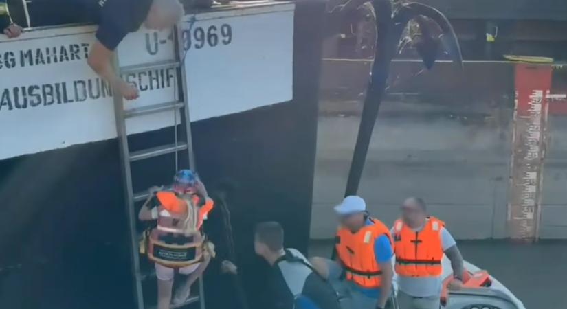 Veszélyben lévő gyerekeket mentettek a Dunán, nem mindennapi esethez riasztották a kutató-mentőket, búvárokat és vízimentőket – videó