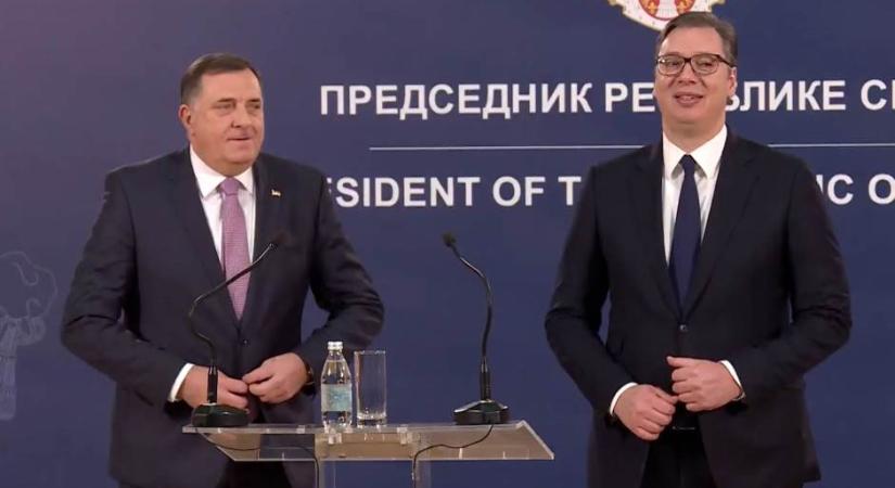Vučić: Nem fogadjuk el a boszniai bíróság döntését és nem tartóztatjuk le Dodikot