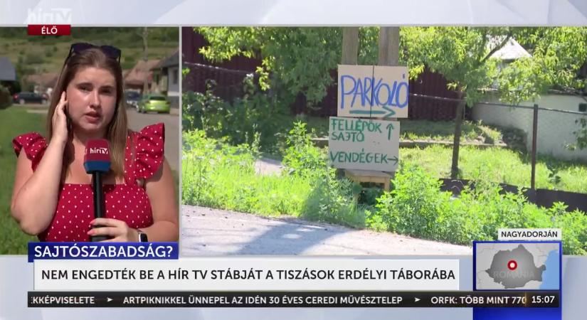 Nem engedték be a Hír TV stábját a tiszások erdélyi táborába  videó