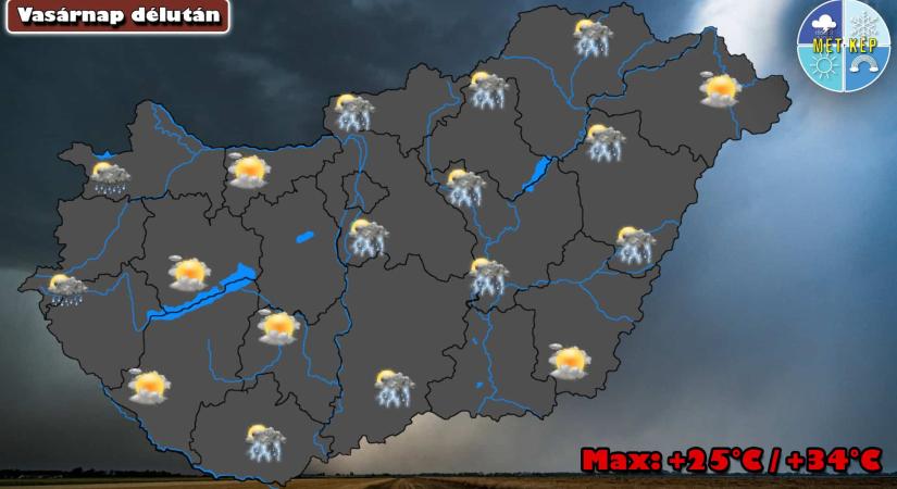 Hidegfront alakítja időjárásunkat, záporokkal, zivatarokkal