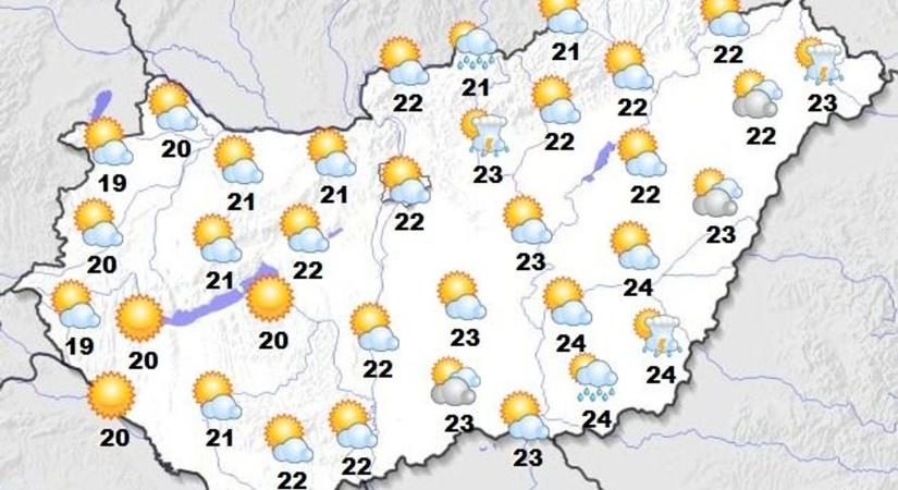 Napos délután és enyhülés várható hétfőn