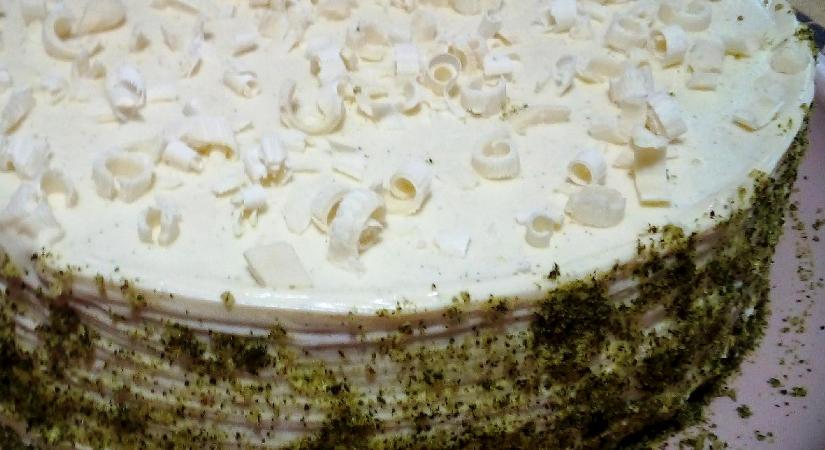 Fehércsokis cukormentes torta