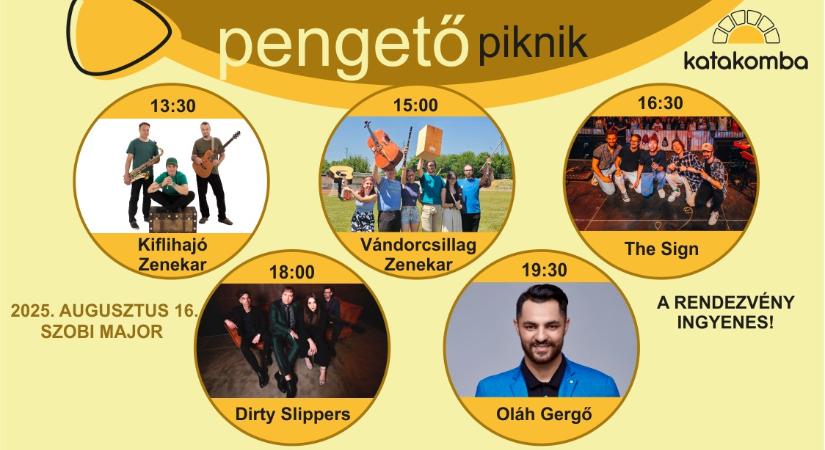 Pengető Piknik, Keresztény zenei fesztivál a családokért Szobon – Sztárfellépő: Oláh Gergő!