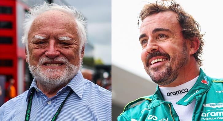 Még Fernando Alonso is akart közös képet Hide The Pain Harolddal a Hungaroringen