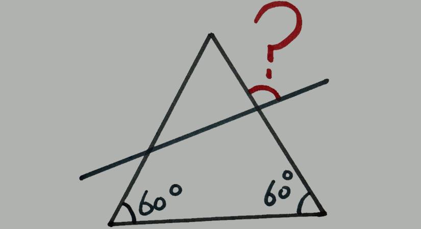Agykarbantartó matek, 15 másodperc geometria: hány fokos a kérdőjellel jelölt szög?