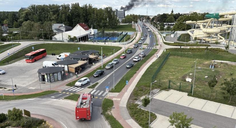 Tűz volt Győrben hétfő délután