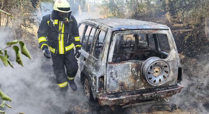 Lángok téptek szét Bálványoson egy Suzukit