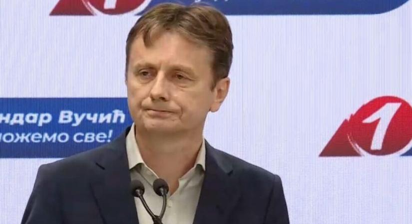 Élő adásban kapott agyvérzést a szerb befektetési miniszter kedd reggel
