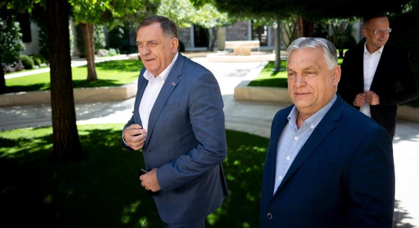 Milorad Dodik Magyarországon: Orbán Viktor gazdasági előnyöket remélhet
