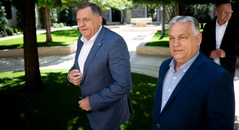 Orbán Viktor a Karmelitában fogadta Milorad Dodikot, aki ellen nemrég elfogatóparancsot adtak ki