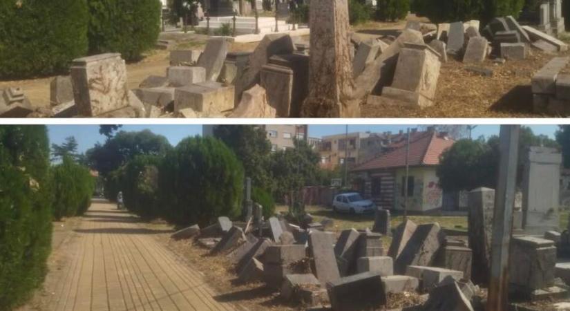 Tagadja a közvállalat, hogy kidobták volna a katolikus, védett síremlékeket