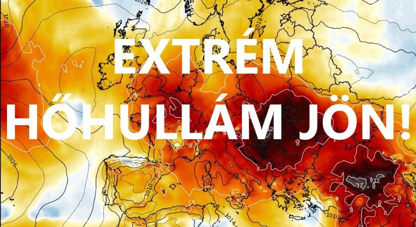 Extrém hőhullám érkezik!