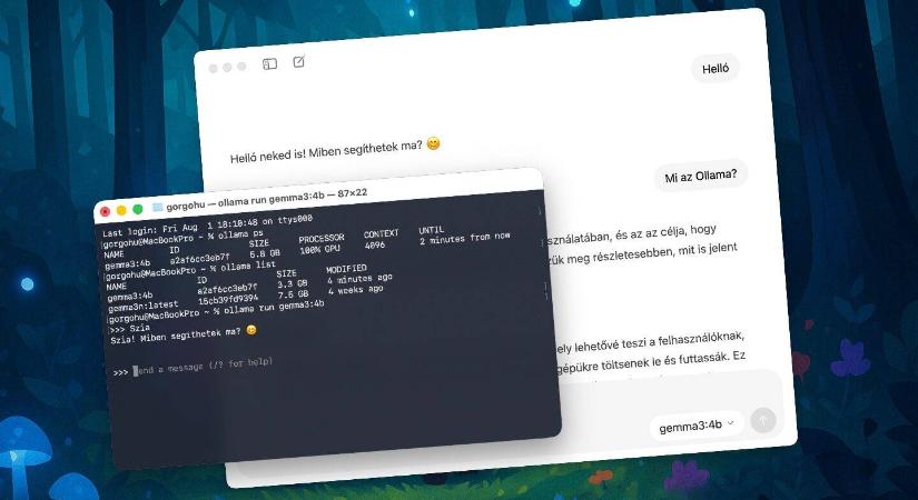 Ollama asztali alkalmazás használata: offline AI asszisztens, kényelmes felülettel