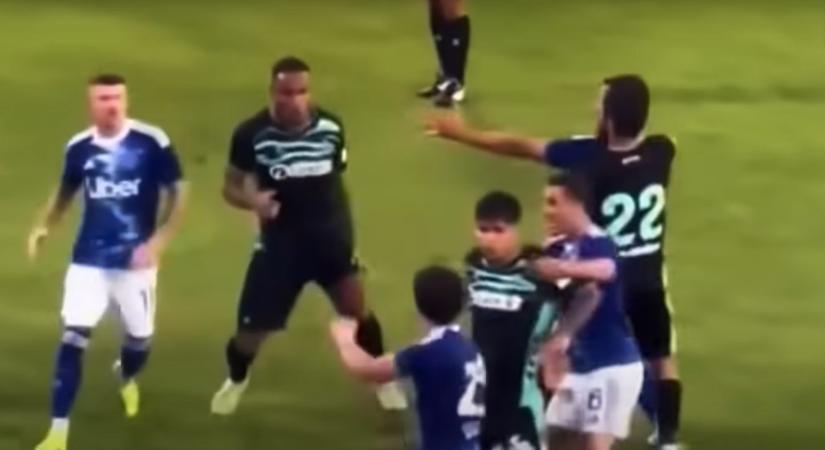 Brutális bunyó, valóságos mészárlás indult a Betis–Como edzőmeccs közben – videó