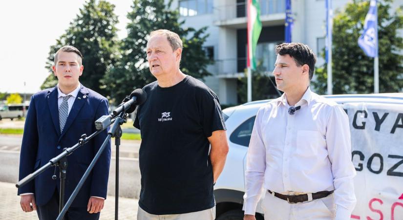 „A vendégmunkások veszik át a magyarok helyét” – sajtótájékoztatót tartott a Mi Hazánk Szombathelyen