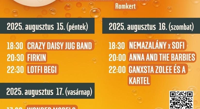 Háromnapos zenei kavalkád, teljes a Soproni Sörnapok fellépőinek listája, mutatjuk