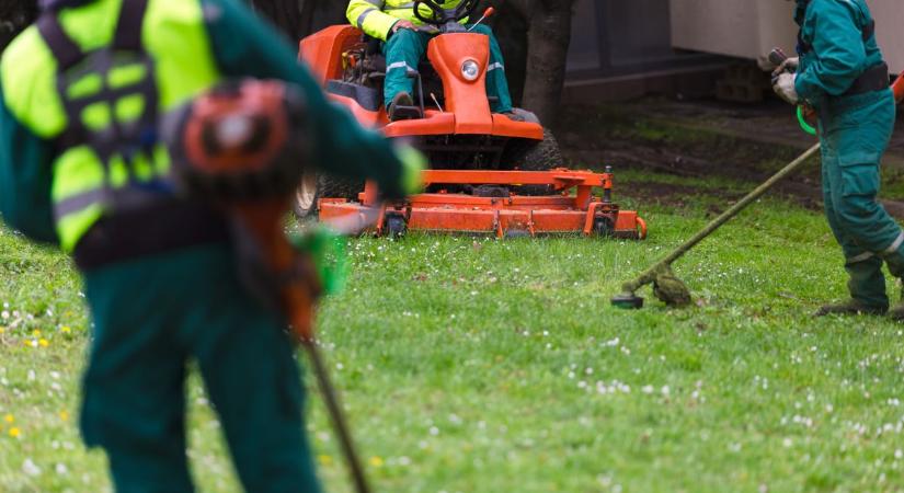 Tört az üveg is – autókat rongáltak meg a fűnyíró munkások