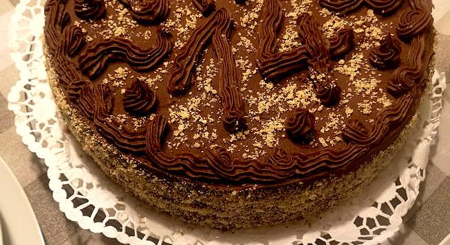 Csokis-diós torta