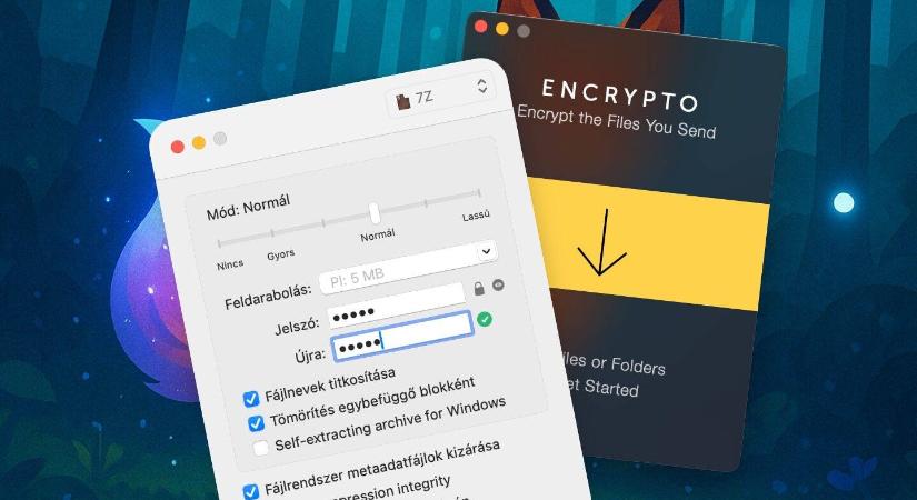 Fájlok küldése jelszavas védelemmel, ingyen, Windowson és macOS-en