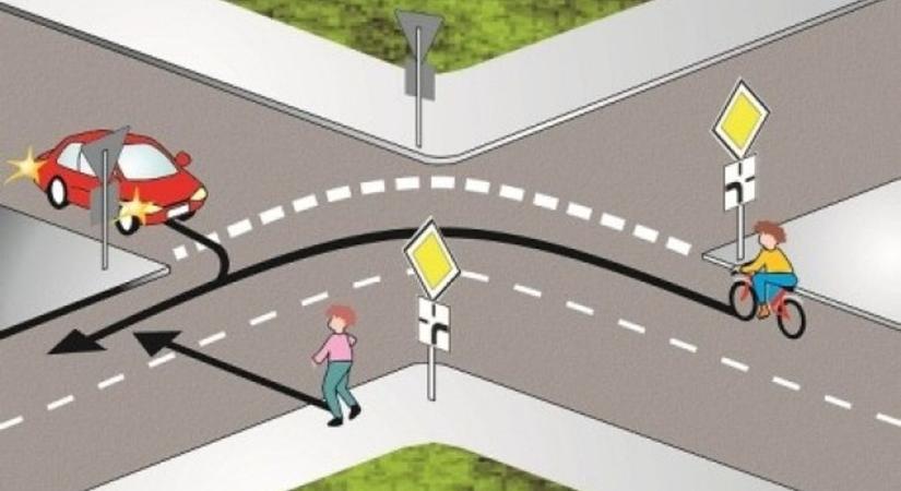KRESZ-kihívás: Te helyesen döntenél ebben a forgalmi helyzetben?
