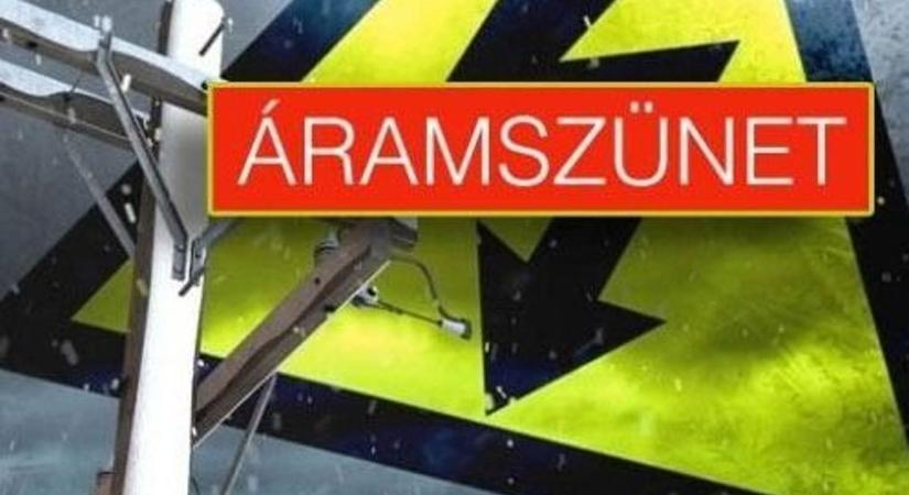 Több helyszínen és utcában nem lesz áram!