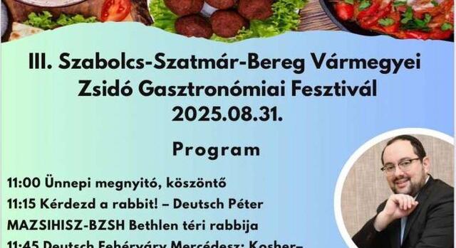 Zsidó Gasztronómiai Fesztivál Nyíregyházán - ízek, kultúra és hagyomány egy helyen