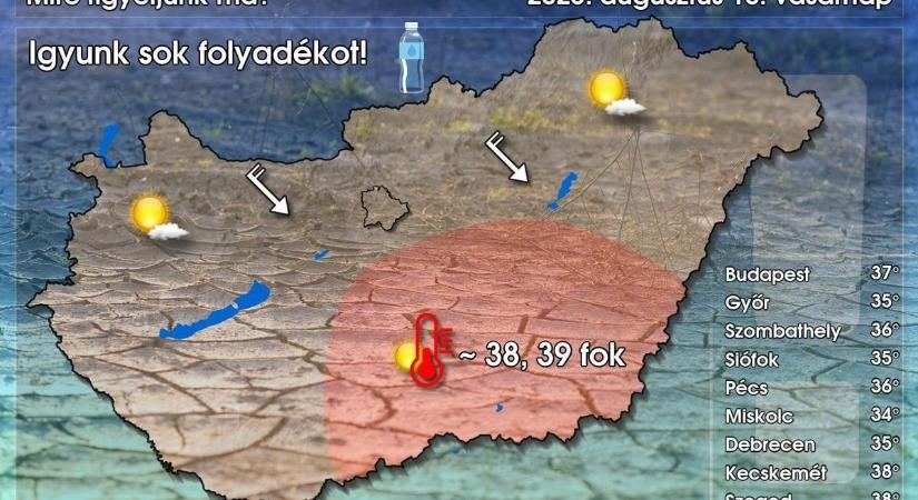 Hőség és zivatarveszély miatt is figyelmeztetést adtak ki