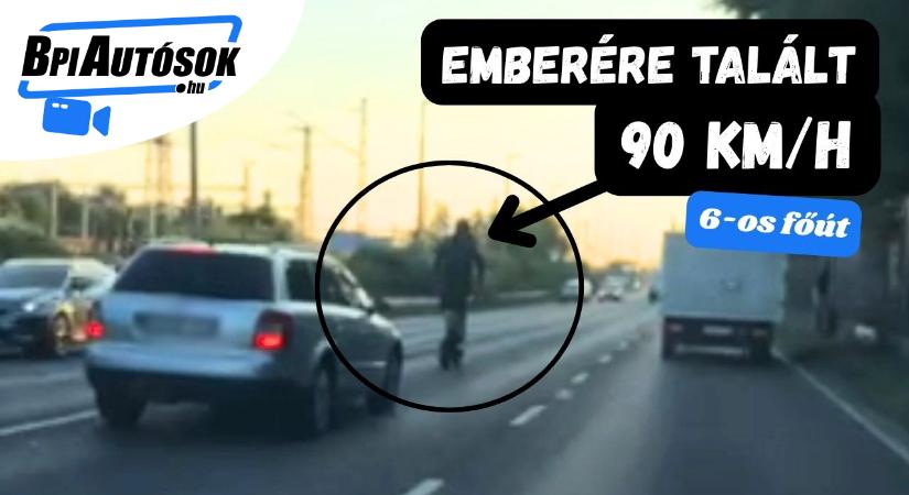 90-nel száguldott egy rolleres a 6-oson, de emberére talált – az audis nem nézte jó szemmel