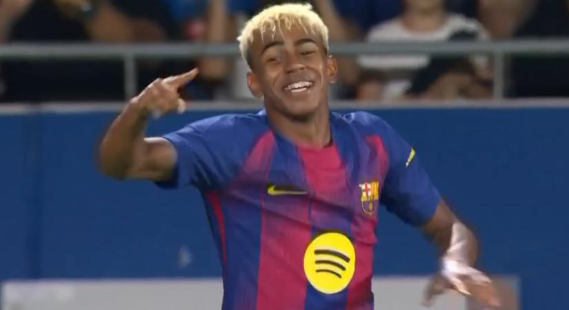 Lamine Yamal bemutatta, milyen, ha könnyedén berámol két gólt – videó