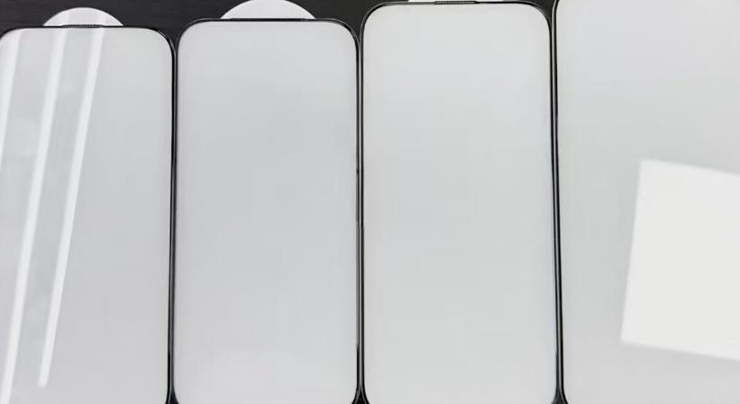 iPhone 17 képernyővédő üvegek mutatják meg a méretkülönbségeket