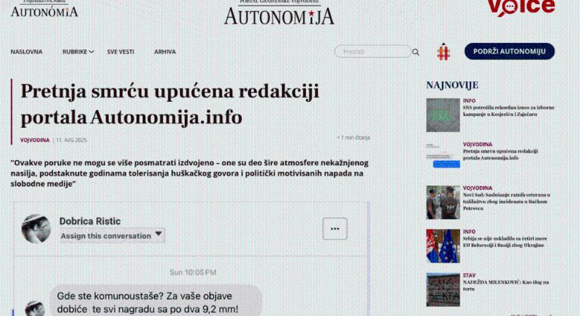Halálosan megfenyegették az Autonómia portál újságíróit