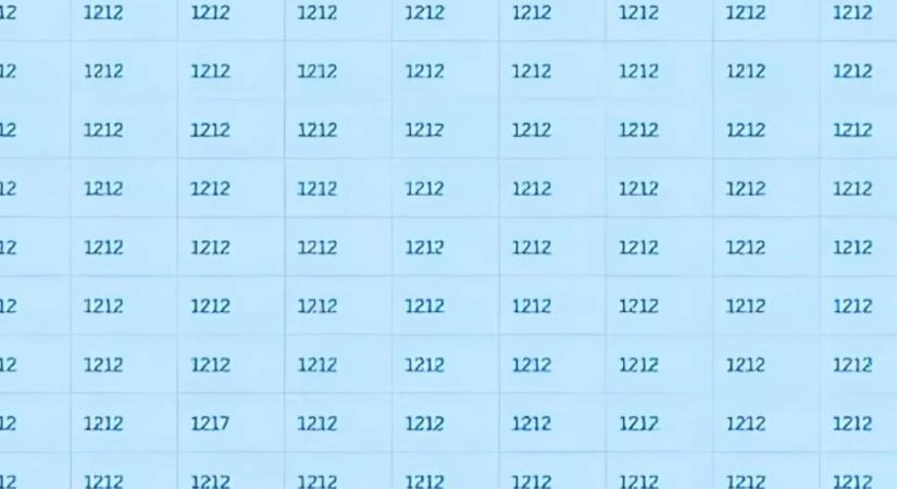 Fejtörő: teszteld a vizuális képességed! Találd meg elrejtett 1217-est 11 másodperc alatt