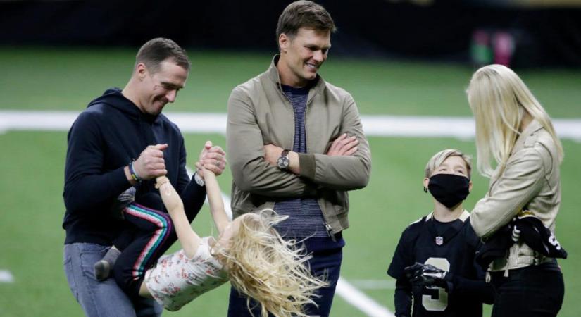 Tom Brady gyönyörű TD-passzt adott Drew Brees fiának - videó
